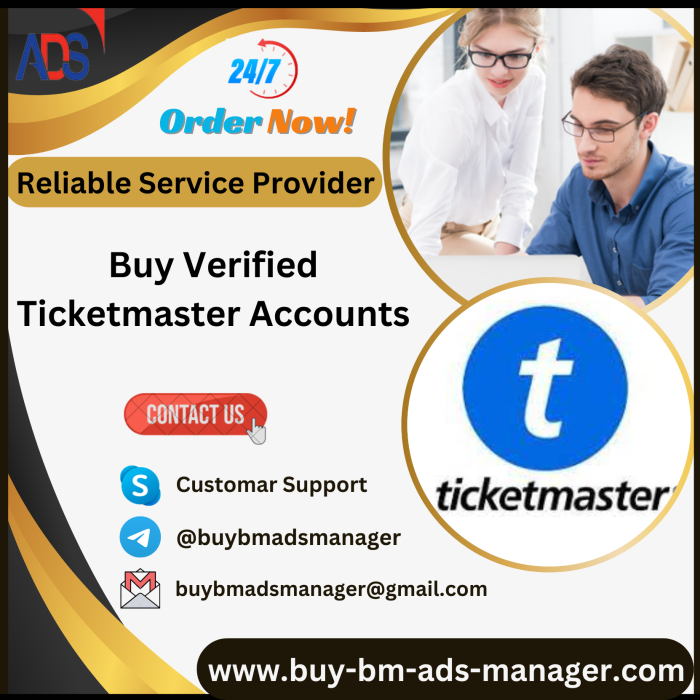 Buy Verified Ticketmaster Accounts